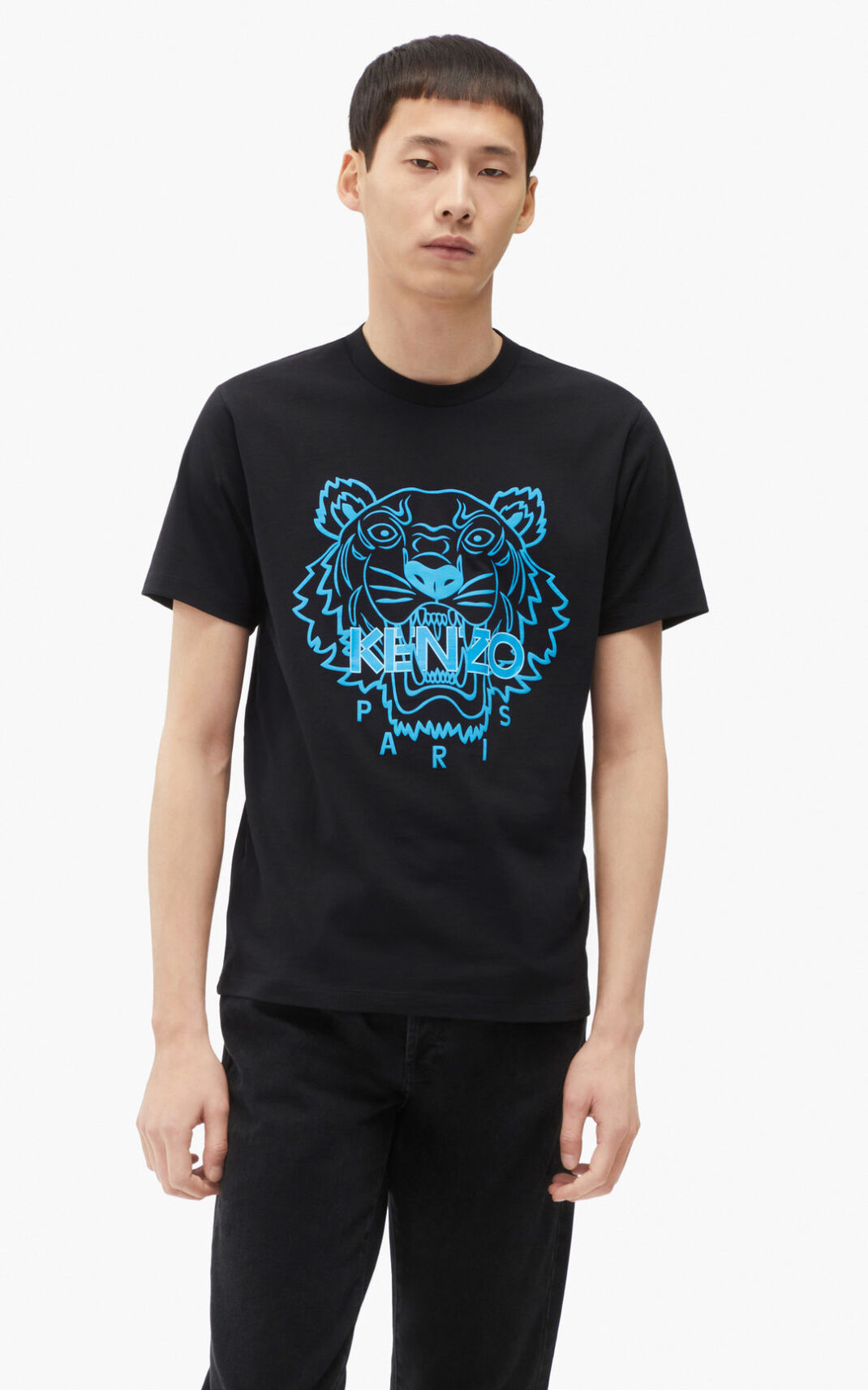 Kenzo Tiger T-shirt Heren Zwart | 41306OJBA